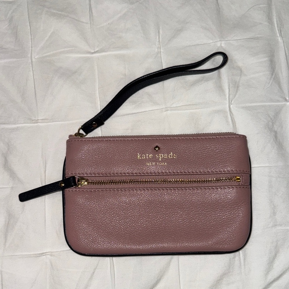 Kate Spade Mauve and Black Wristlet